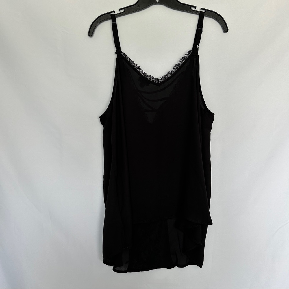Torrid Plus Size Black Lace Trim Cami Tank‎ Top - Picture 4 of 6